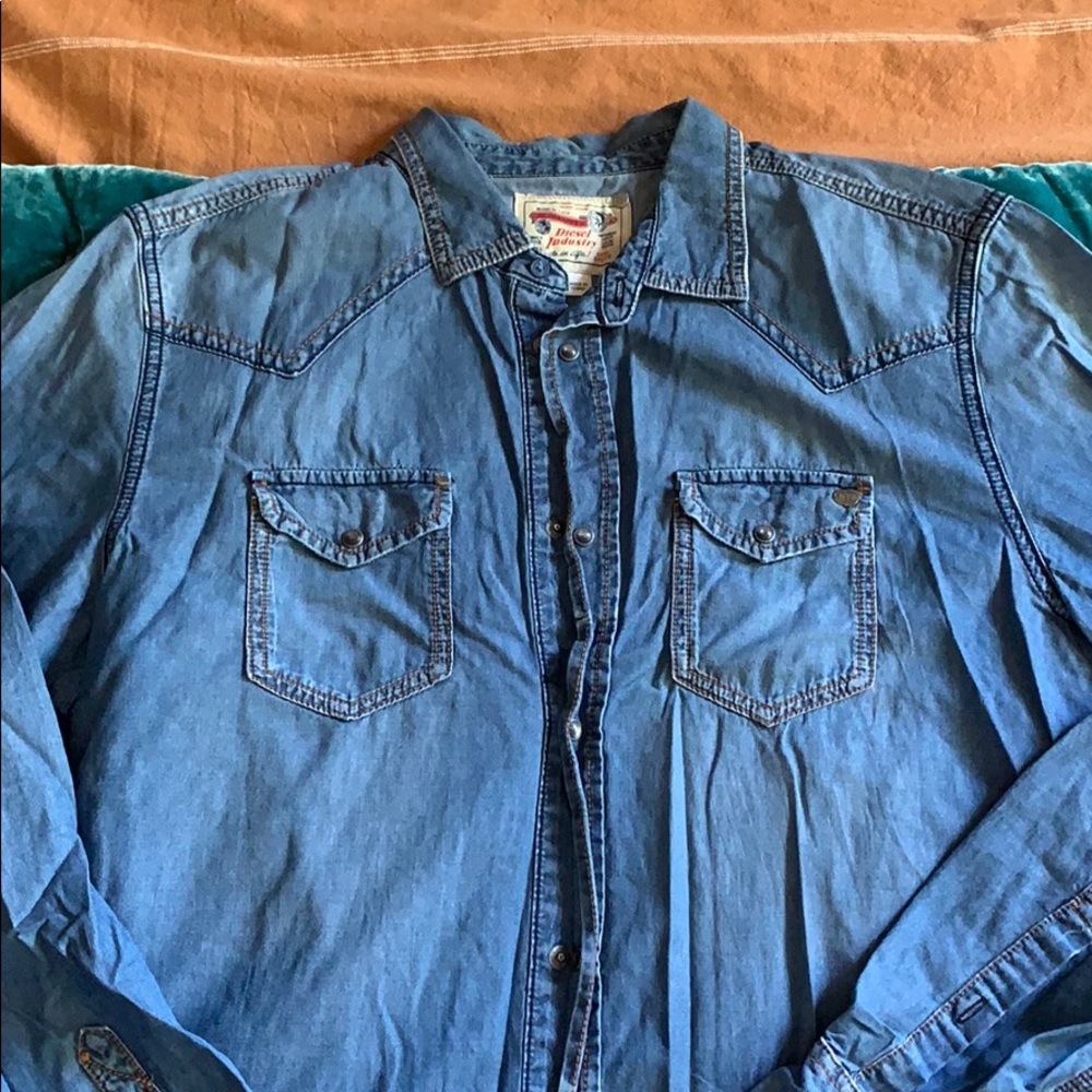 Diesel Women’s Denim Blouse Size XXL